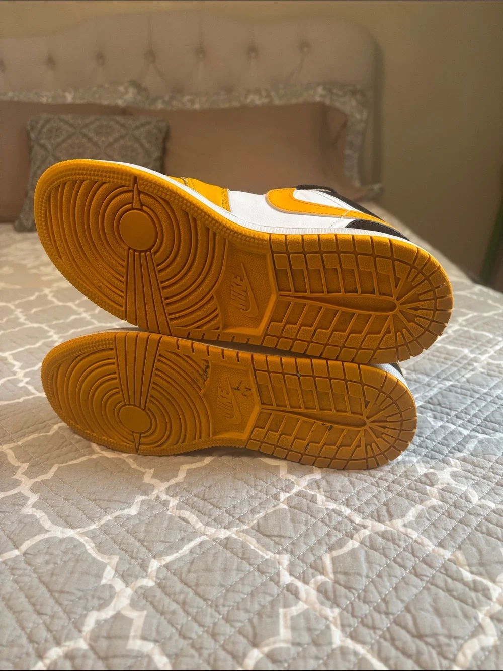 Nike Jordan shoes - black and yellow